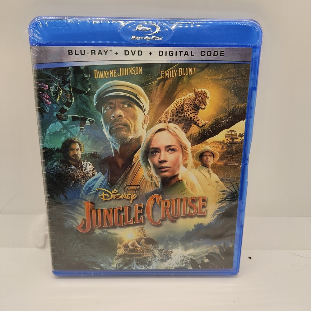 Disney Jungle Cruise Blu-ray + DVD‎ + Digital Code Dwayne Johnson Emily Blunt